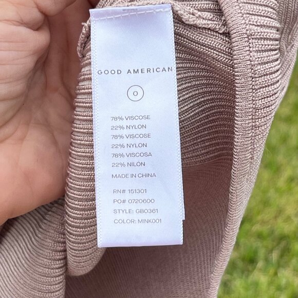 Good American Angled Rib High Neck Bodysuit Size 3 / US L - Picture 9 of 14